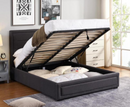 Perth Ottoman Clean Lines Bed Frame - Grey