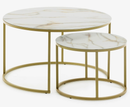 Portafino Coffee Table Set of 2 - Kass Gold