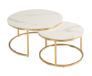 Portafino Coffee Table Set of 2 - Kass Gold