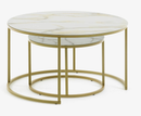 Portafino Coffee Table Set of 2 - Kass Gold