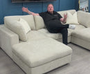Heaven 1 Seater Armless Sofa with Footstool - Hazelnut