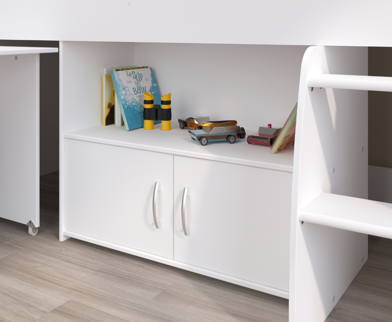 Reversa Midsleeper Bed Frame - White