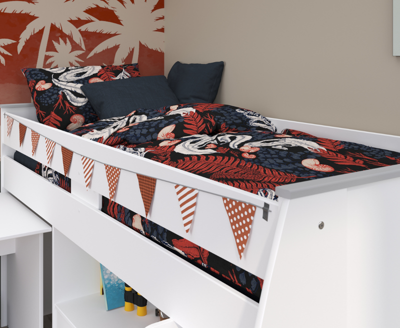 Reversa Midsleeper Bed Frame - White