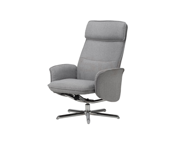 Ria Recliner & Stool Linen - Grey