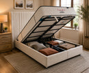 Roma 4ft 6 Double Ottoman Bed Frame - Beige