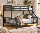 Salix Bunk Bed Frame, 3ft Single & 4ft 6 Double - Grey
