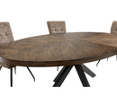 Samara 1.8m Oval Dining with 6 Arabella Chairs set - Dark Oak