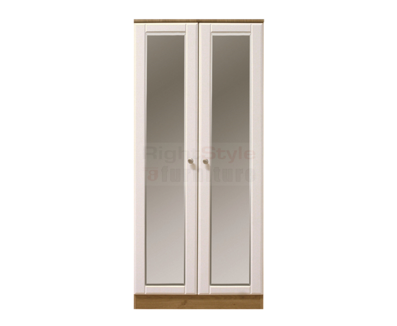 Shannon 1 Door Robe with Mirror + 2 Drawers