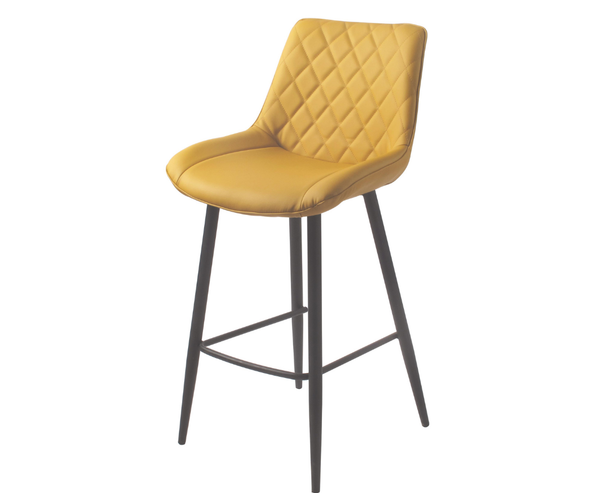 Silvia Bar Stools Yellow PU