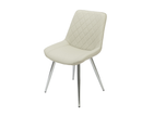 Silvia Taupe Chair PU with Chrome Legs