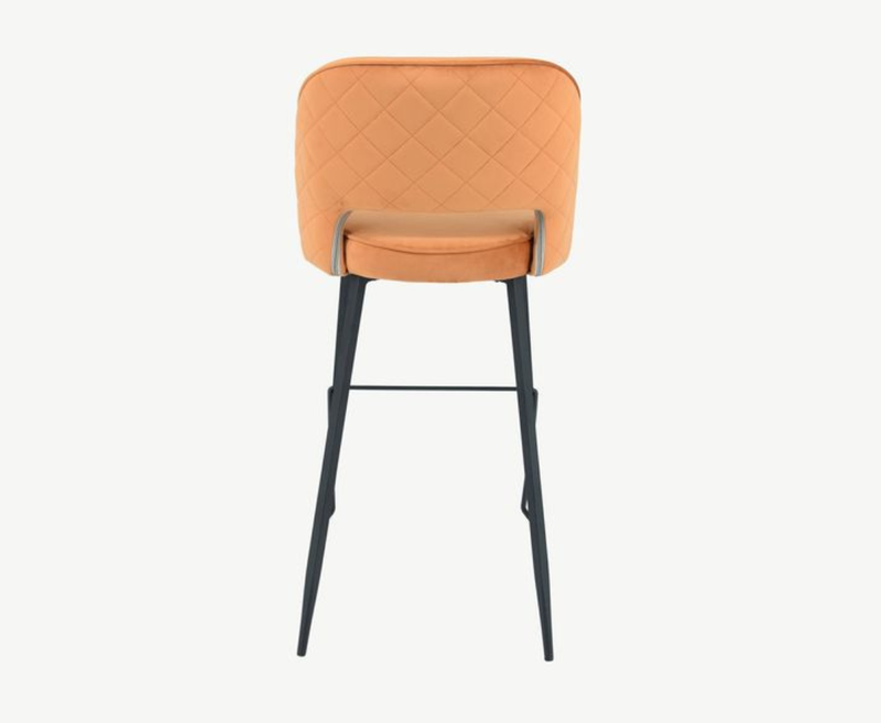 Sutton Velvet Bar Stool - Rust