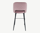 Sutton Velvet Bar Stool - Pink
