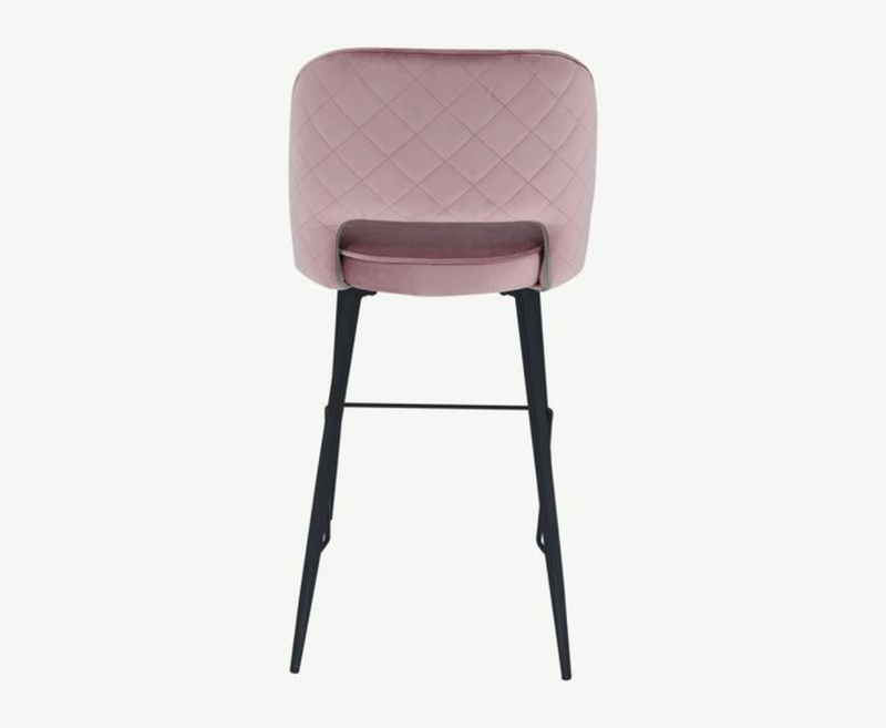 Sutton Velvet Bar Stool - Pink