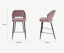 Sutton Velvet Bar Stool - Pink