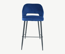 Sutton Velvet Bar Stool - Navy