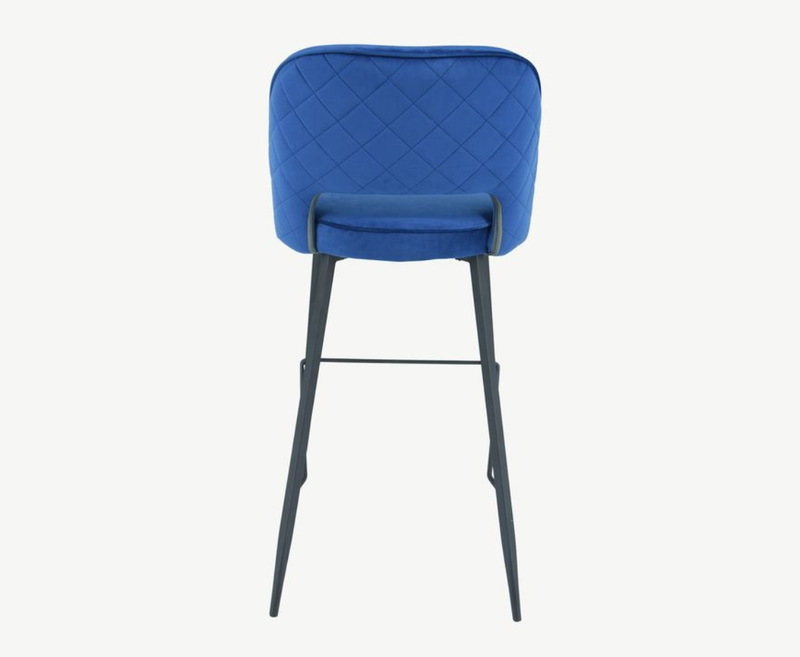 Sutton Velvet Bar Stool - Navy