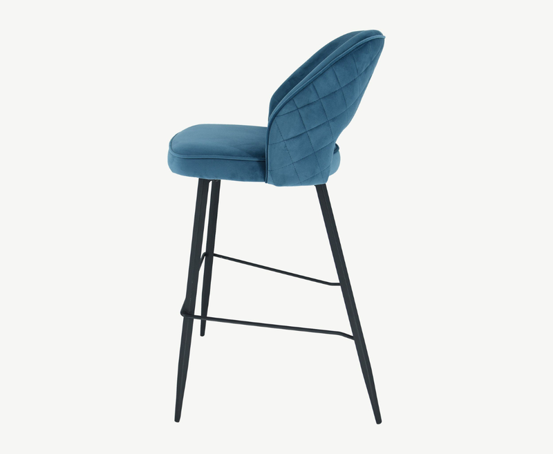 Sutton Velvet Bar Stool - Teal