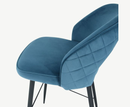 Sutton Velvet Bar Stool - Teal
