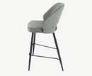 Sutton Velvet Bar Stool - Grey