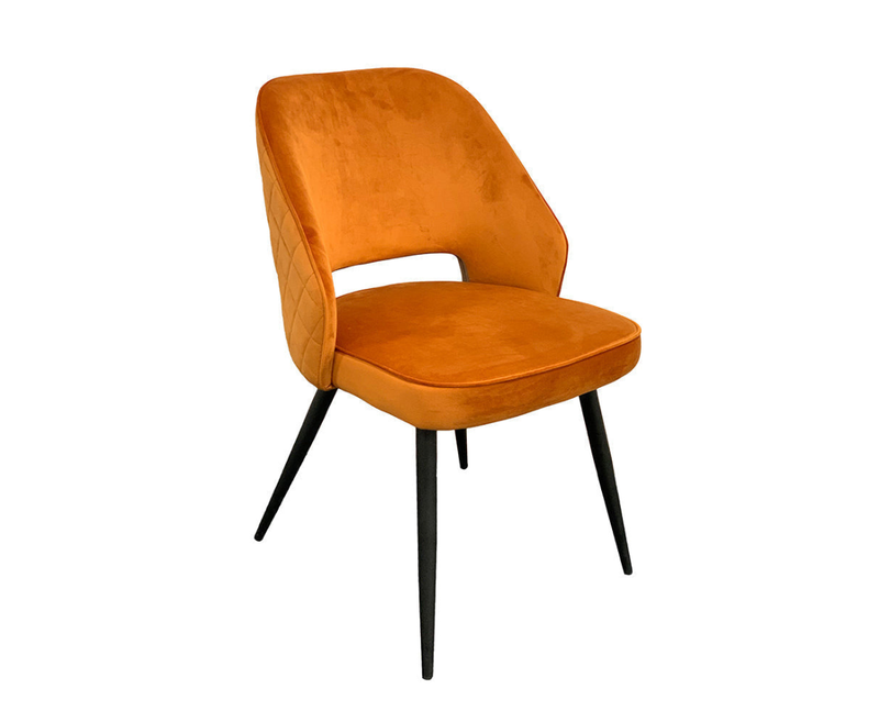 Sutton Velvet Dining Chair - Rust