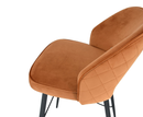 Sutton Velvet Dining Chair - Rust
