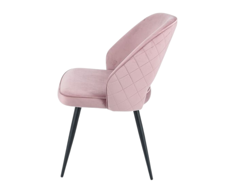 Sutton Velvet Dining Chair - Pink