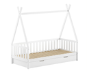 Tipi Bed 90x200cm with fence - White