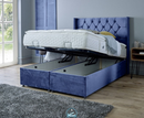 Marlon 3ft Single Ottoman Bed Frame- Velvet Blue