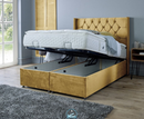 Marlon 5ft Kingsize Ottoman Bed Frame- Velvet Blue