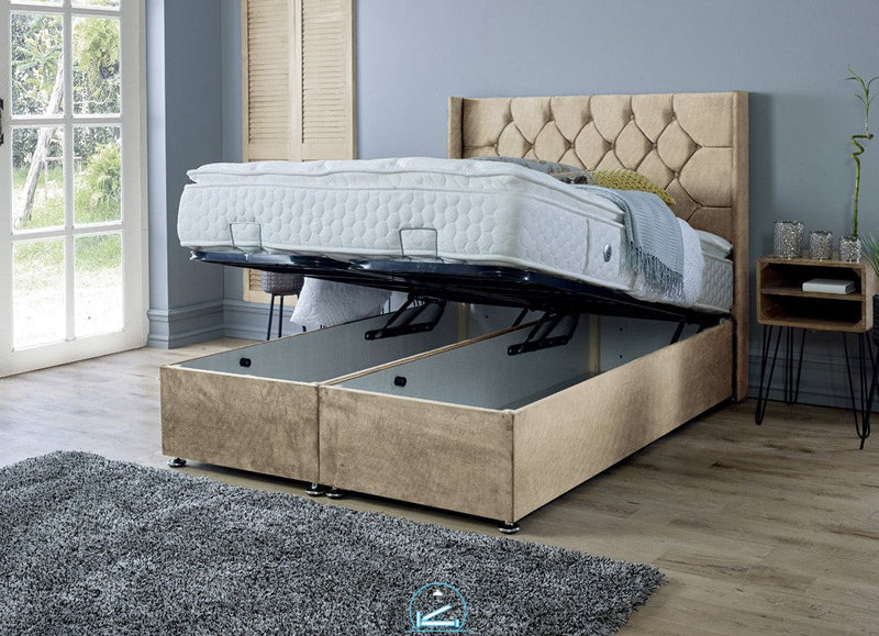 Marlon 4ft 6 Ottoman Bed Frame- Naples Grey