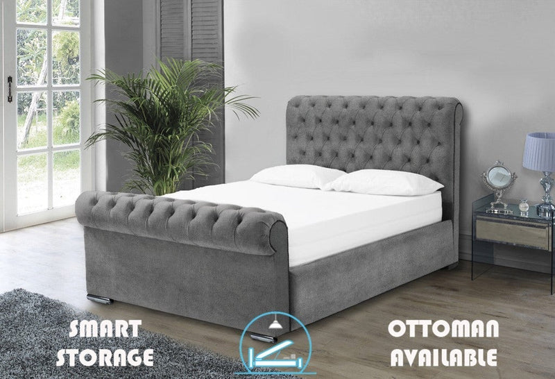 Benito 3ft Single Ottoman Bed Frame- Naples Grey