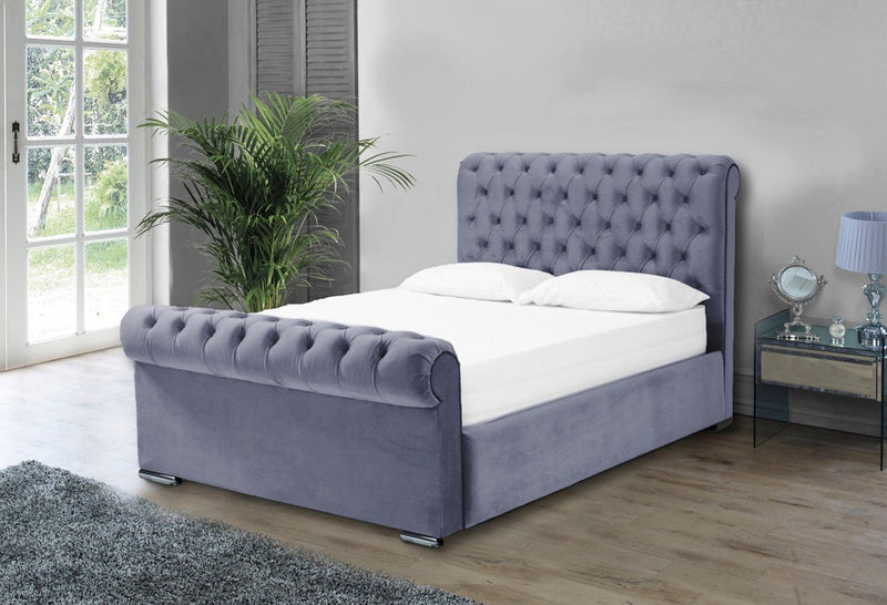 Benito 3ft Single Bed Frame- Naples Silver