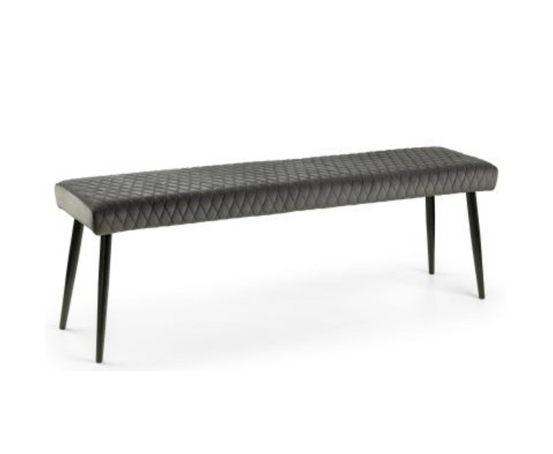 Bently 1.8M Dining Table with 2 Cruz Low Benches  - Grey