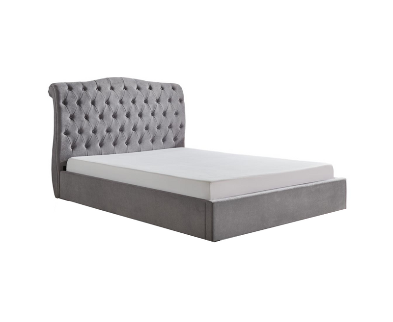 Riley Storage 5ft Kingsize Bed Frame - Light Grey