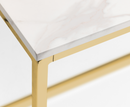 Olympia Dining Table - White Marble & Gold