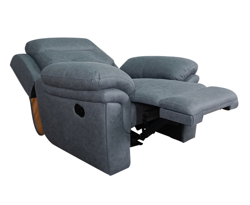 Bubble 2+1+1 Seater Reclining Sofa Set - Grey