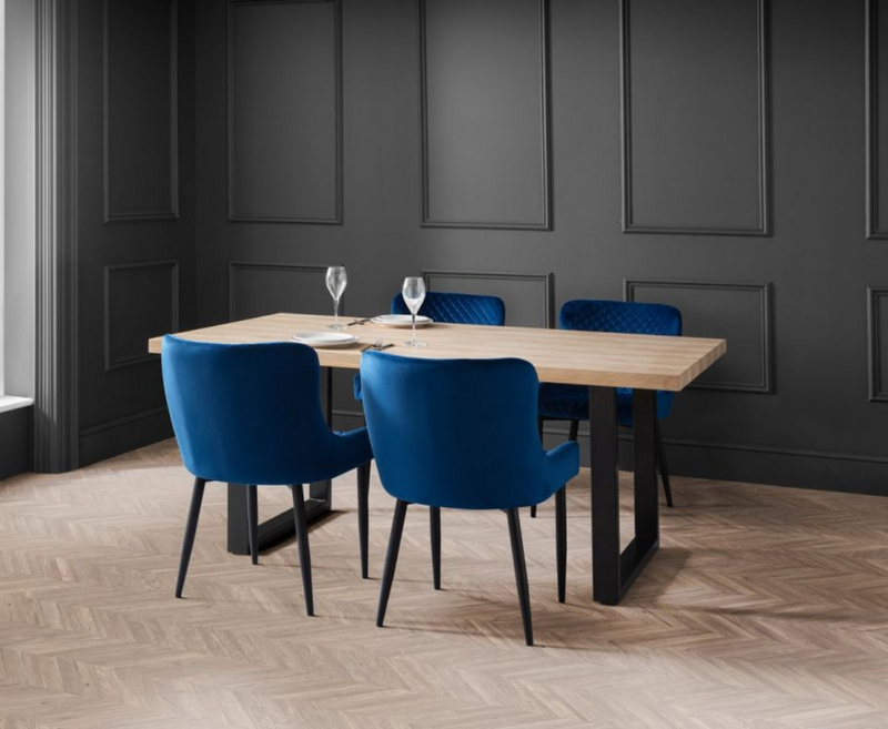 Cruz Velvet Dining Chair - Mustard | Grey | Navy