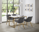 Olympia Dining Table - White Marble & Gold