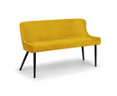 Cruz Highback Dining Bench - Navy | Grey | Mustard