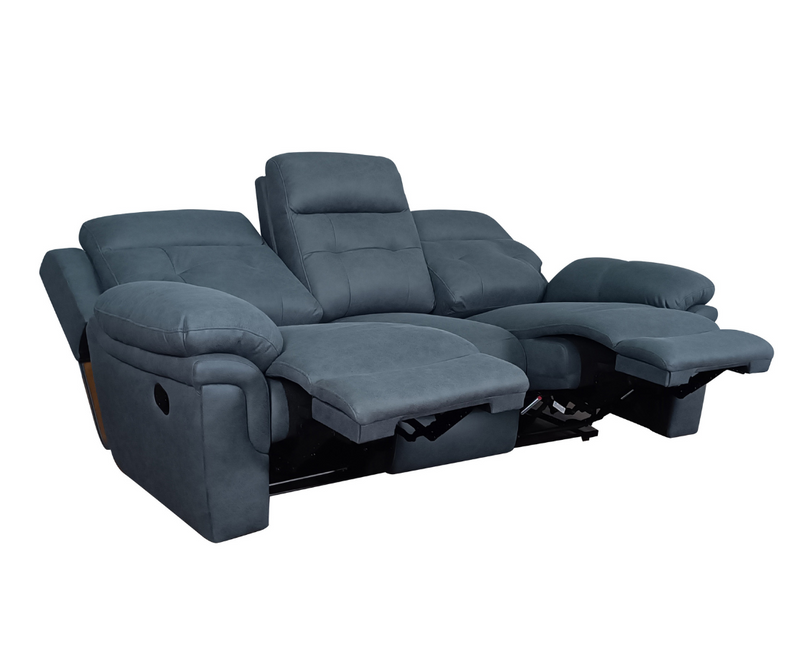 Bubble 3+1+1 Seater Reclining Sofa Set - Grey