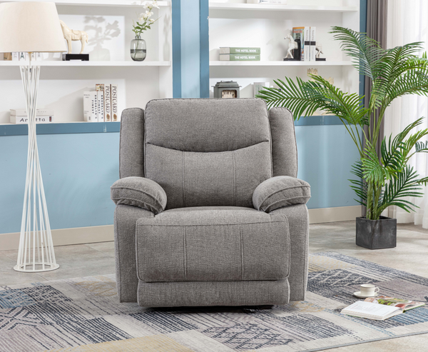 Harlie 1 Seater Electric Reclining Sofa | Armchair - Light Grey