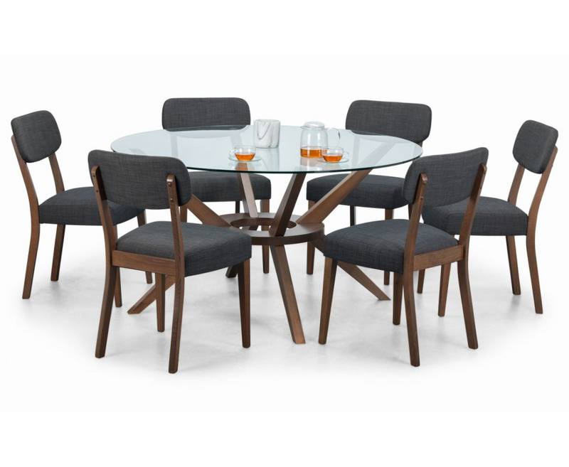 Chase Large Dining Table with 6 Farre Dining Chair - Full Dining Set