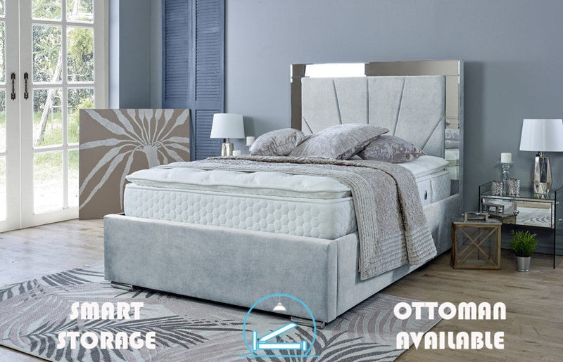Aurora 4ft Ottoman Bed Frame- Velvet Grey