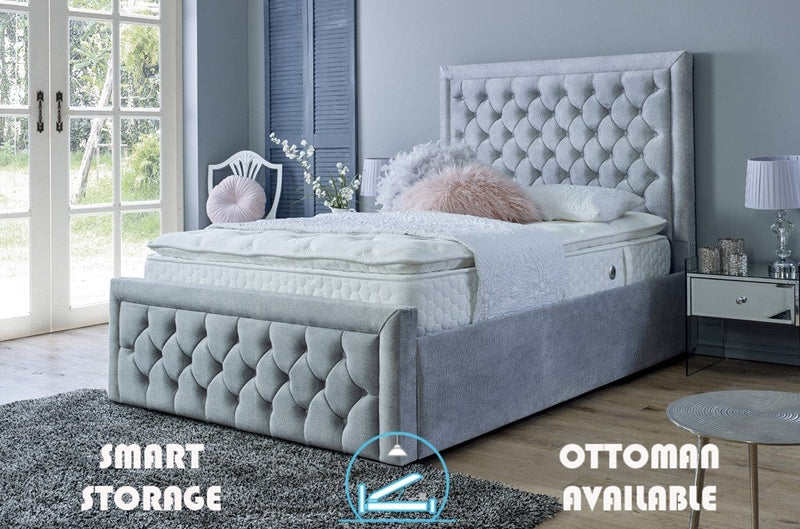 Lewis 6ft Superking Ottoman Bed Frame- Naples Grey