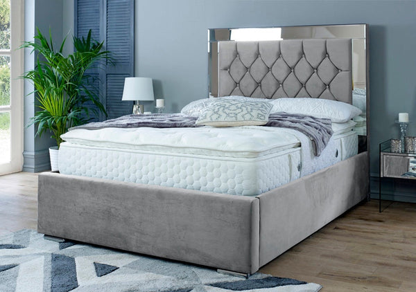 Dormer 4ft 6 Double Bed Frame- Velvet Grey