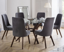 Chase Large Round Glass Dining Table