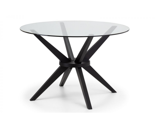 Hayu Round Glass Dining Table - 120cm
