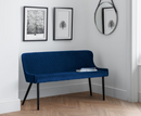 Cruz Highback Dining Bench - Navy | Grey | Mustard