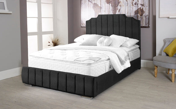 Art Deco 5ft Kingsize Bed Frame- Naples Black