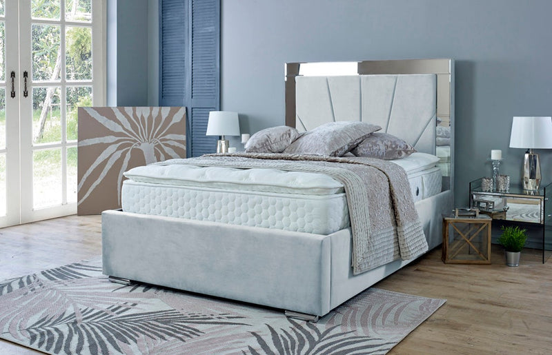 Aurora 5ft Kingsize Bed Frame- Velvet Grey